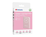 VERBATIM Charge 'n' Go Magnetic Wireless Power Bank 10000mAh różowy 32248 - 1236533 - zdjęcie 2
